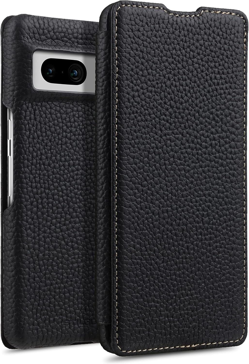 STILGUT Book Case kompatibel mit Google Pixel 7 Hülle aus Leder, Lederhülle, Klapphülle, Handyhülle