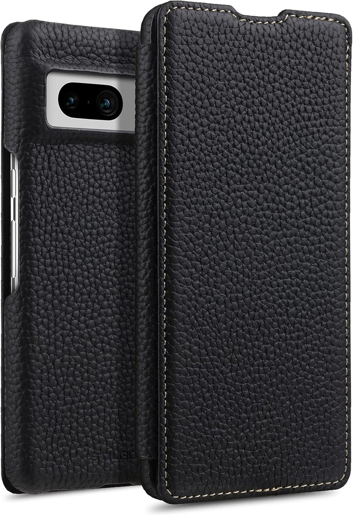 STILGUT Book Case kompatibel mit Google Pixel 7 Hülle aus Leder, Lederhülle, Klapphülle, Handyhülle