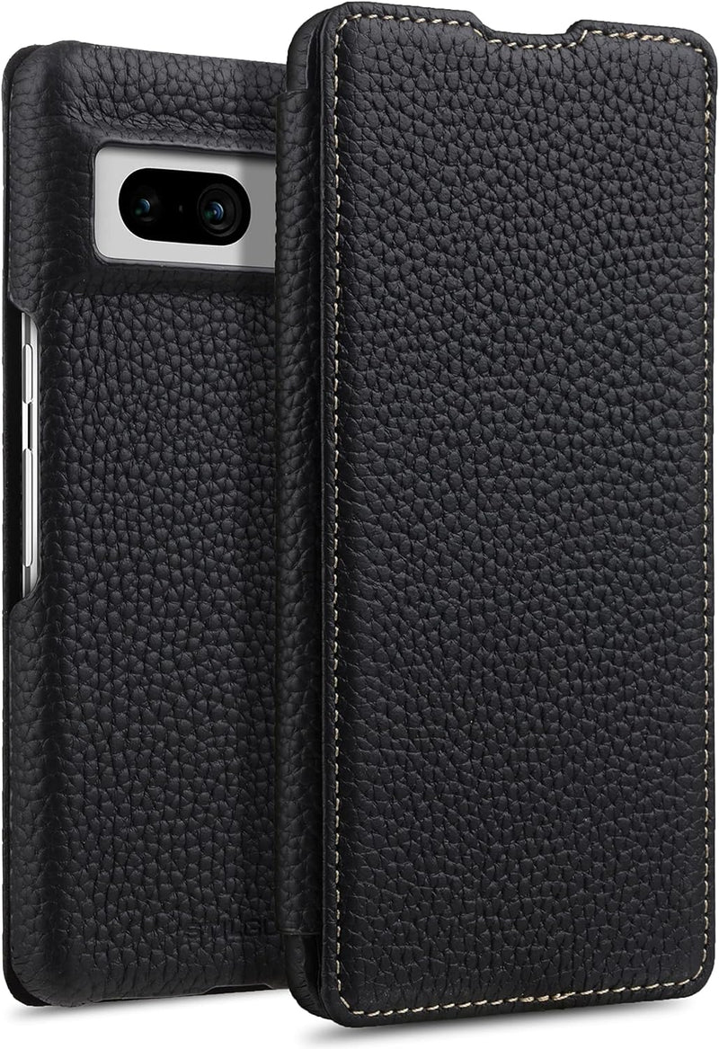 STILGUT Book Case kompatibel mit Google Pixel 7 Hülle aus Leder, Lederhülle, Klapphülle, Handyhülle
