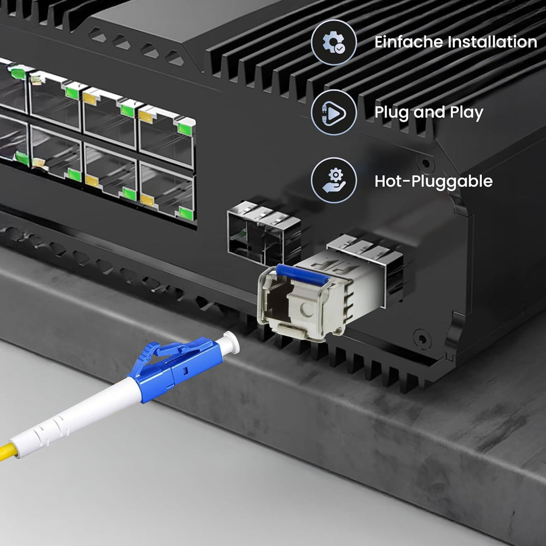 Extralink WDM SFP Modul Singlemode 1.25G LC 1310/1550nm bis 20km – Kompatibel mit Ubiquiti UniFi Net