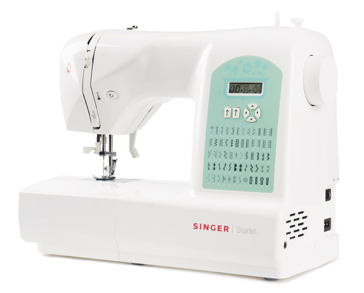 Singer Starlet Computerisierte Nähmaschine, Metall, Weiss, Mint Panel