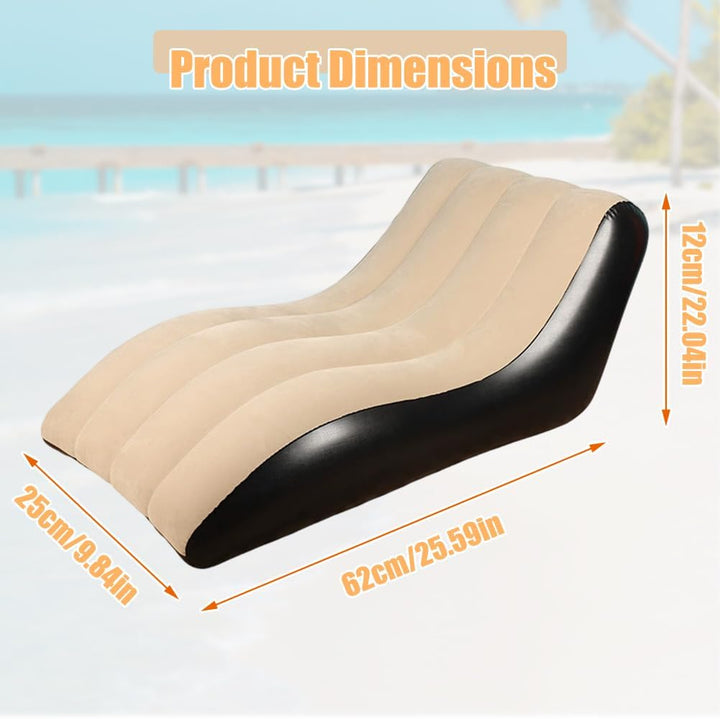 FARYODI Aufblasbares Sofa mit Fusshocker, Aufblasbarer Sessel, Wasserdichtes Luftsofa Aufblasbares,