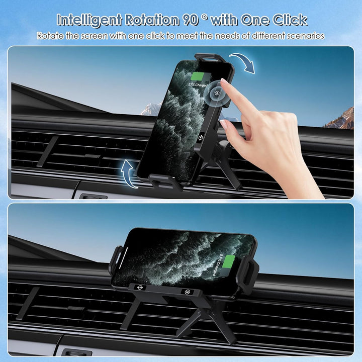 Handyhalterung Auto für Galaxy Z Fold 7 6 5 4 3 2 mit Ladefunktion 15W Dual Coils QC 3.0 Fast Wirele