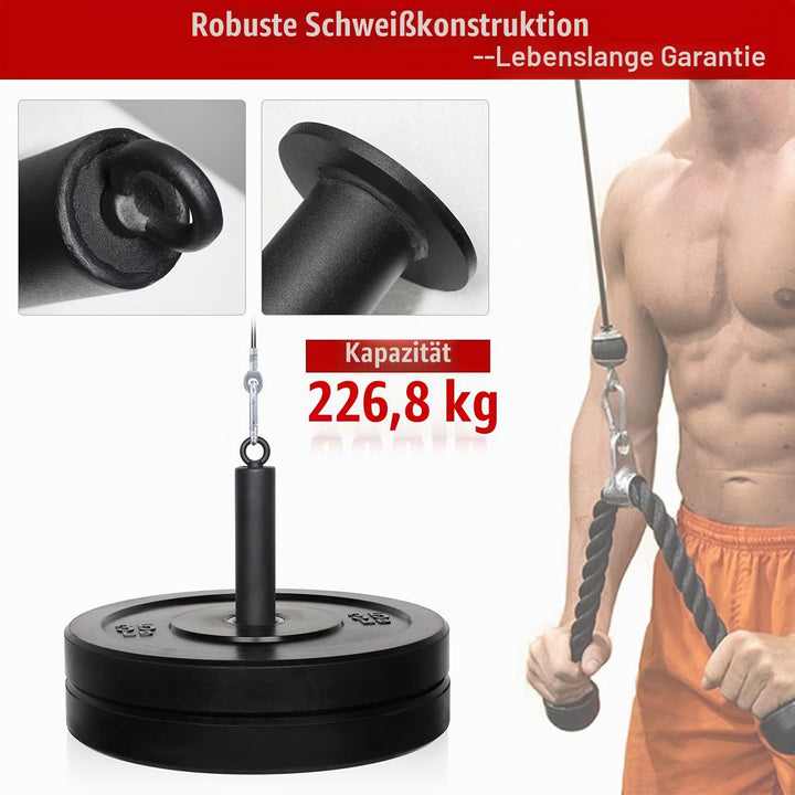 SYL Fitness Gewichtsplatte Ladestift 25mm/50mm, Fitness Weight Plate Loading Pin Home Gym Workout Ge