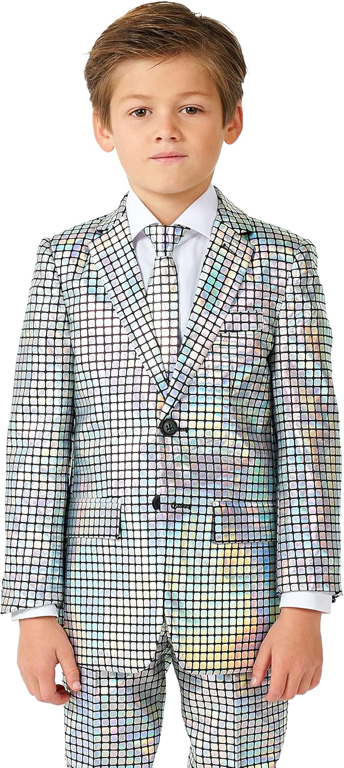 OppoSuits Jungen Discoballer Glänzender Anzug - Abschlussball- und Hochzeitsfeier-Outfit - Inklusive