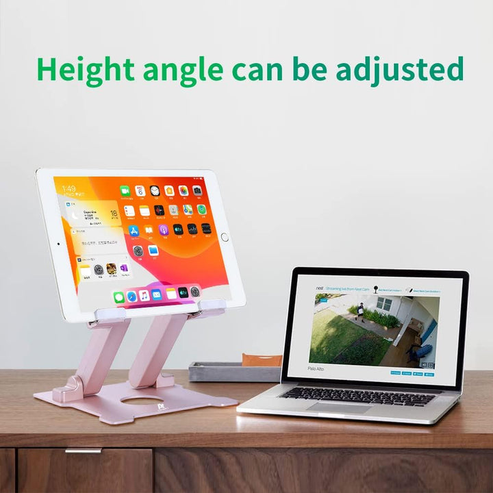 Tablet iPad Stand,【Updated】 Adjustable Eye-Level Aluminum Solid Desktop Stand Holder,Compatible with