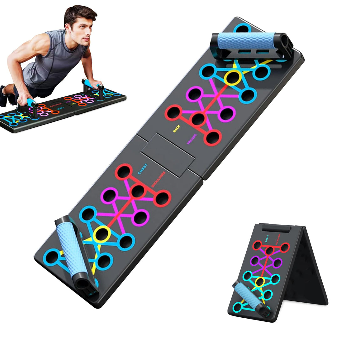 Liegestützbrett Push Up Board Faltbar Tragbar Liegestütze Brett mit Rutschfeste Silikongriffe Fitnes