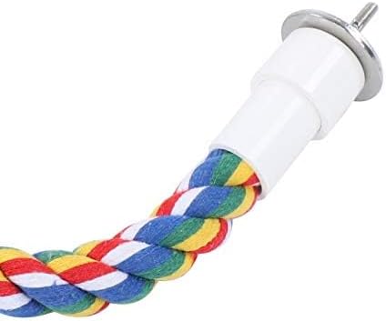 Bird Chew Rope, 2 Stück Bunt Gefärbte Vogel Barsch Stand Baumwolle Vogel Leiter Spielzeug Vogelkäfig