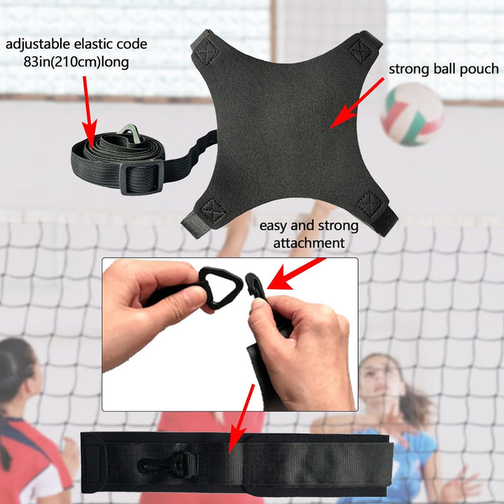 Aisny Volleyball Trainingsgeräte Set, Volleyball Zubehör Resistance Band Widerstandsgürtel Verstellb