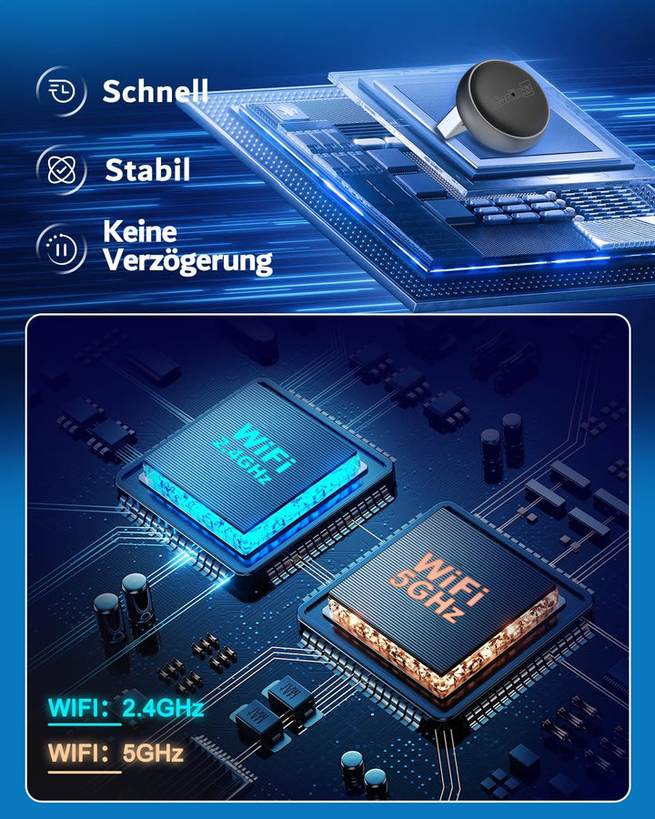 Carlinkit Wireless CarPlay & Android Auto Adapter – Mini Ultra 3, wandelt OEM-Kabelverbindung in kab