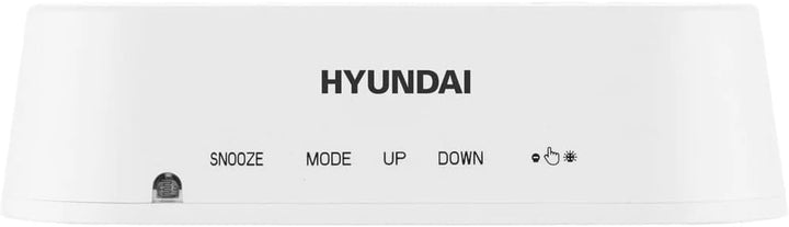 Hyundai Digitaler Wecker HYUAC331W I LCD Display I Uhrzeit I Datum I Weckfunktion I Innentemperatur
