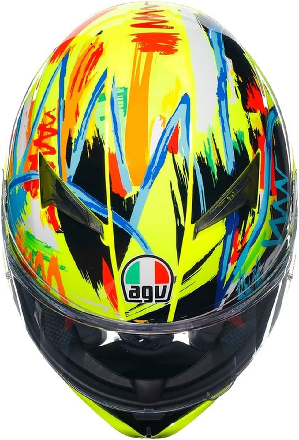 AGV K3 Rossi Winter Test 2019 Integralhelm (gelb/schwarz/blau) XS (53), XS (53)