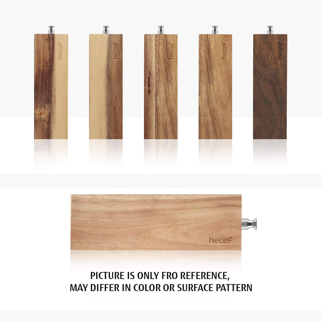 hecef 6 Zoll Magnetikwerkzeughalter, Akazienholzmagnetikmesserbar, Küchenwerkzeug speichern, verschi