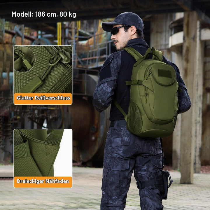 VINBAGGE Rucksack Molle Taktische Motorrad Wanderrucksack Outdoor Wasserdicht Trekkingrucksack 25L C