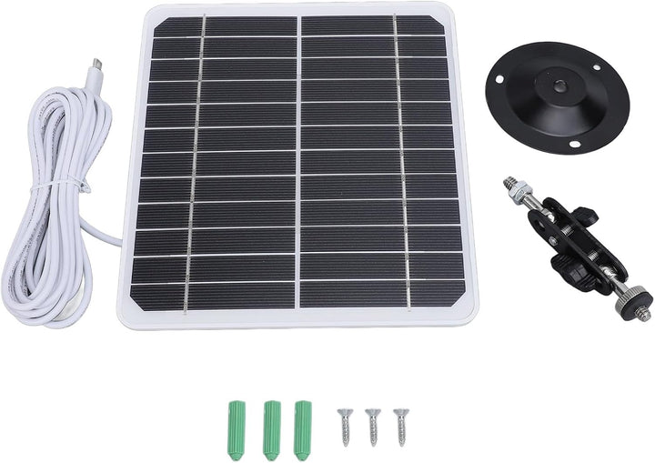 Solarpanel für Sicherheitskamera, 20W 5V Solarpanel kompatibel mit wiederaufladbarer Batterie Kamera