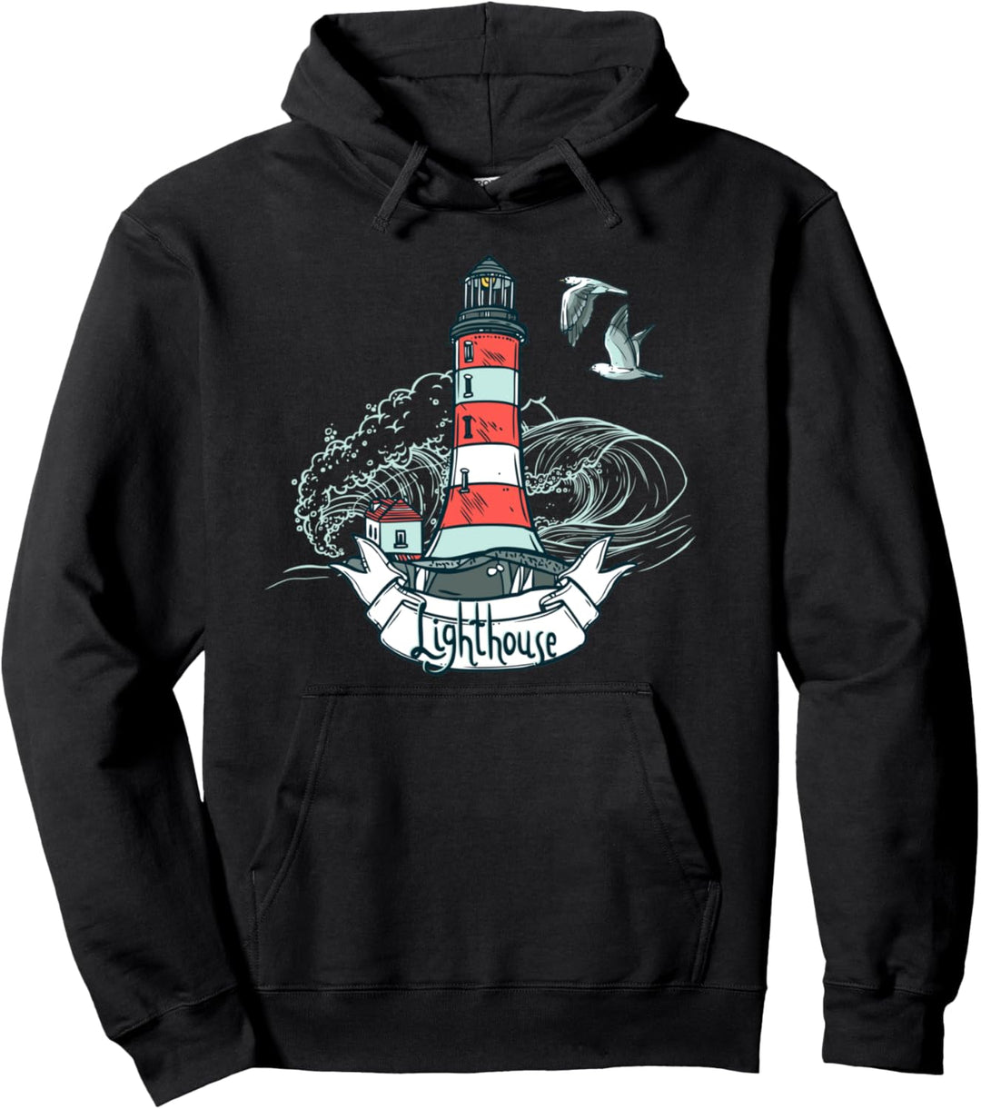 Ozean-Leuchtturm Pullover Hoodie