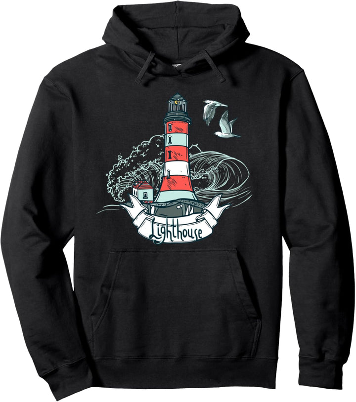 Ozean-Leuchtturm Pullover Hoodie