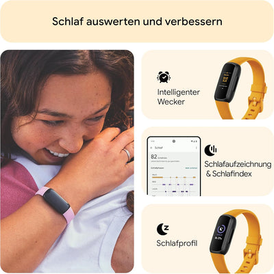 Google Fitbit Inspire 3 – Gesundheits- & Fitness-Tracker Damen / Herren - Herzfrequenzmessung, Stres