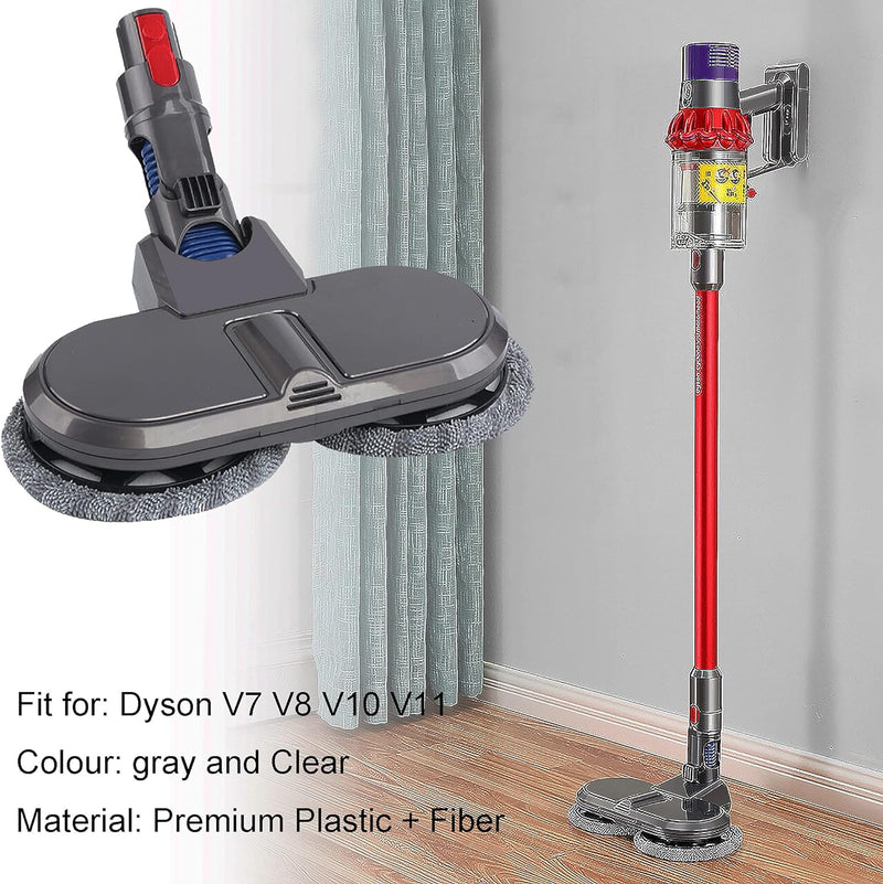 Italdos Bürste Elektrischer Wischmopkopf Kompatibel für Dyson V8 V10 V11 Hydrip Wischaufsatz Wischmo