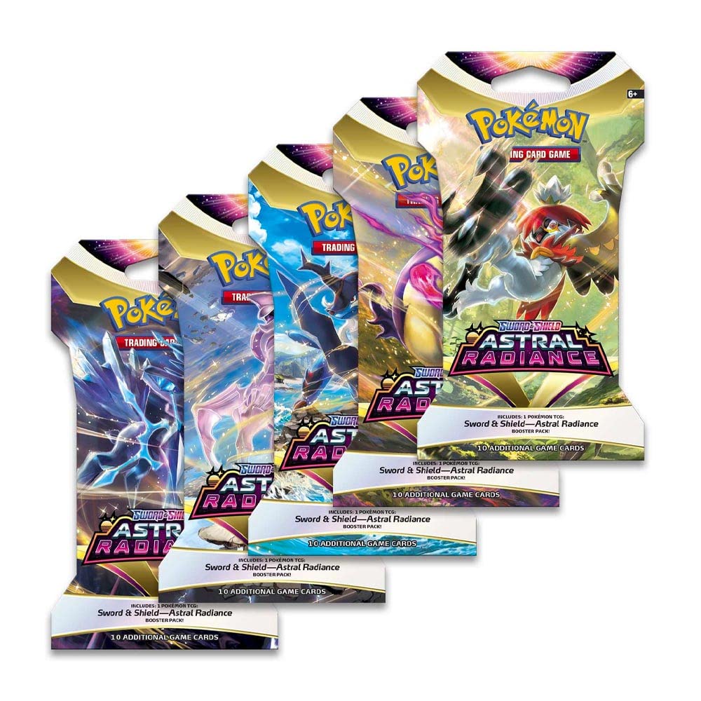 Pokemon Booster Packs Astral Radiance Karte x5 – Neue Vstar und Vmax Karte – Englische Karten – Spie