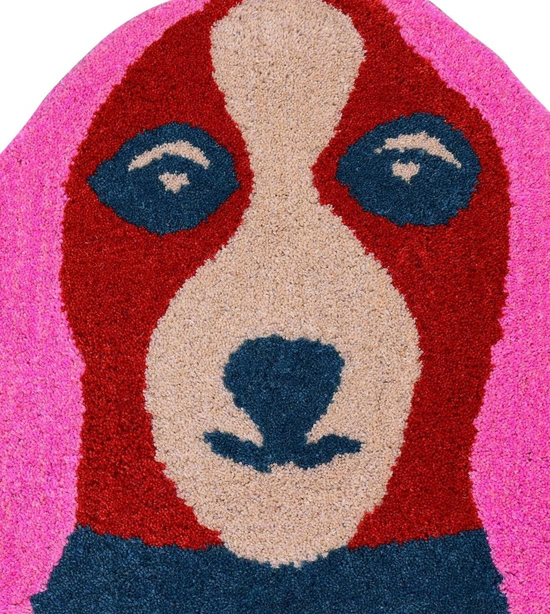 Purpledip Door Mat Dog Shape: Thick, Soft, Non-skid Floor Carpet Rug(10749)