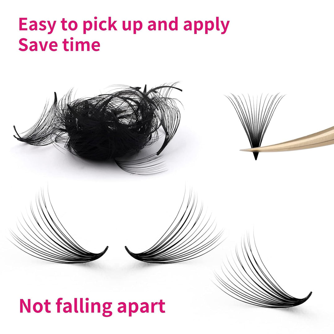 Russische Vorgefertigte 16D 0.05 D Curl 9-16mm Mixed 1000pcs Wimpern Extensions Promade Russische Fä
