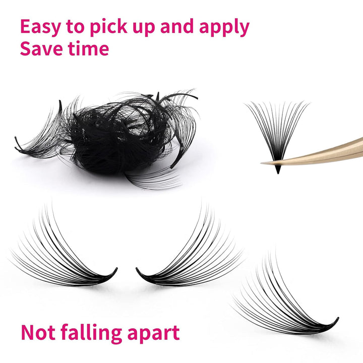 Russische Vorgefertigte 16D 0.05 D Curl 9-16mm Mixed 1000pcs Wimpern Extensions Promade Russische Fä
