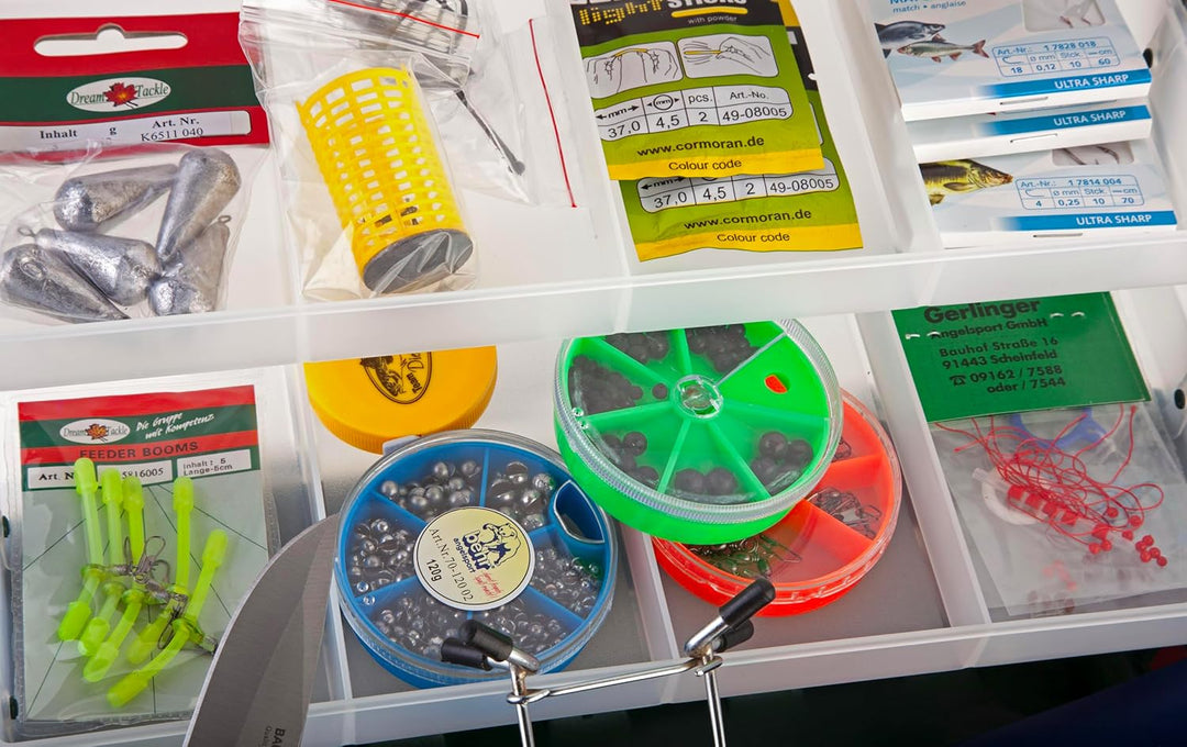 Gerlinger Starterset Angeln, Gerätekoffer mit Angelzubehör gefüllt, Grundausstattung für Angler, Ang