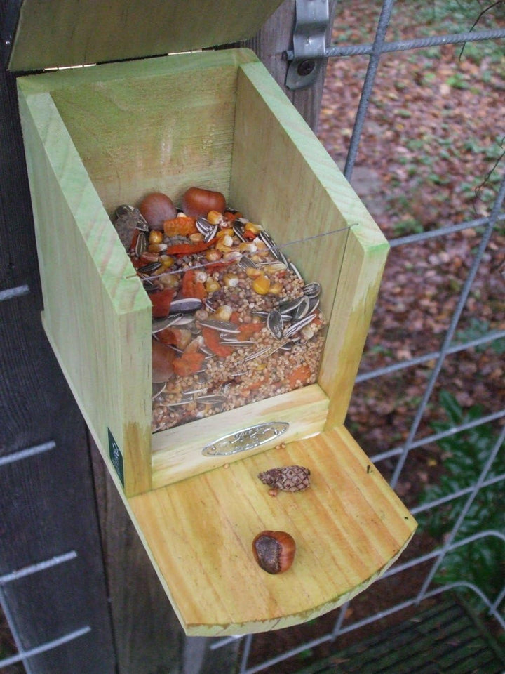 Eichhörnchen Futterhaus, futterautomat, futterstelle + 500 Gr Futter