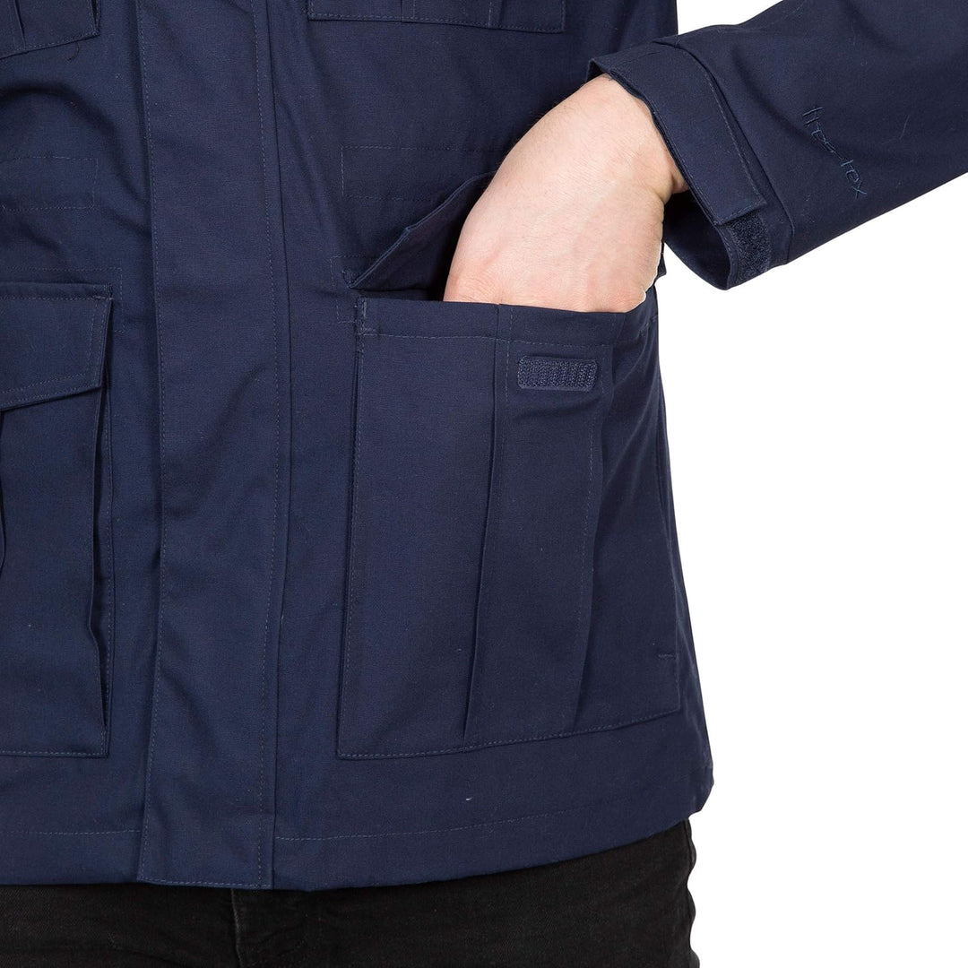 Trespass Herren Rainthan wasserdichte Regenjacke mit verdeckter Kapuze XXS Navy, XXS Navy