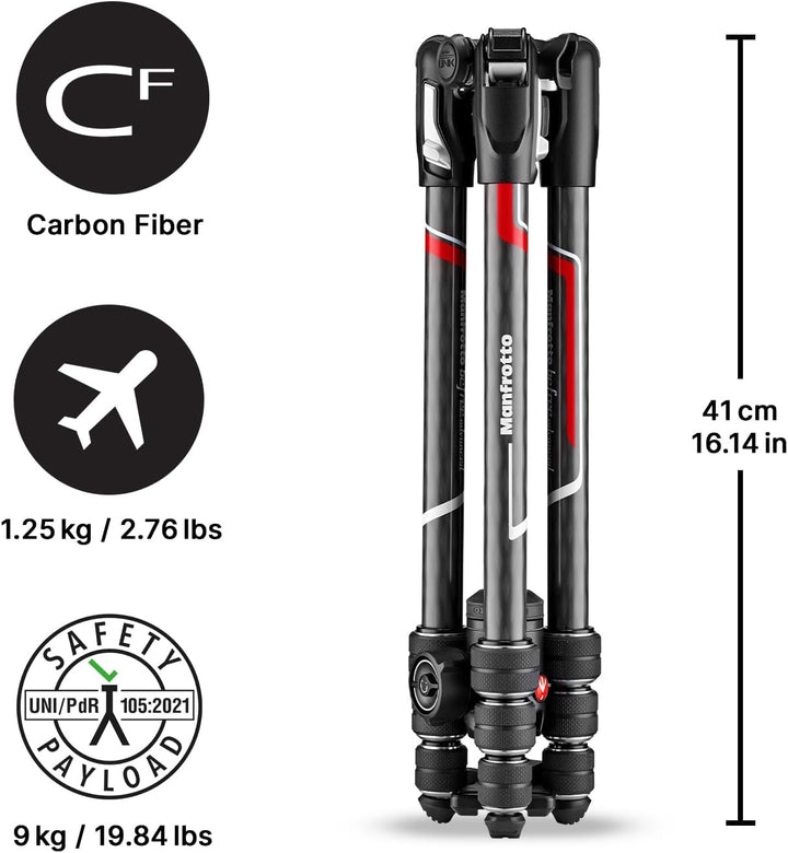 Manfrotto Befree Advanced Kamerastativ-Kit, mit Twist-Verschluss, tragbares und kompaktes Reisestati