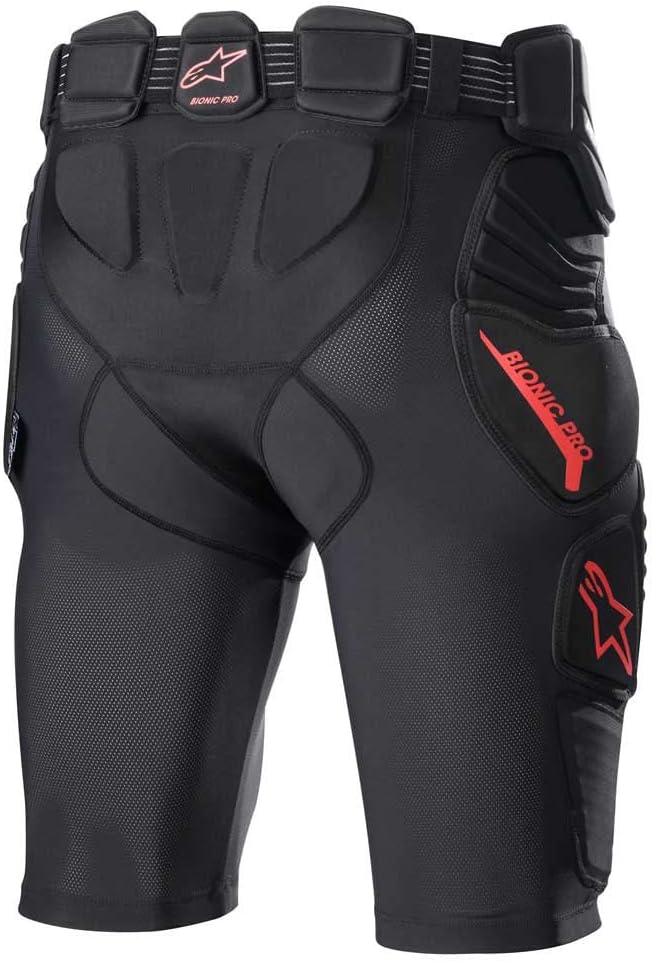 Alpinestars Bionic Pro Protektorenshorts (Black/Red,XL) Einheitsgrösse Schwarz / Rot, Einheitsgrösse