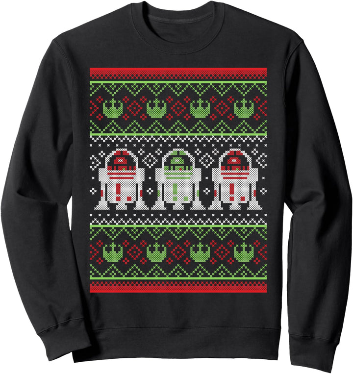 Star Wars R2-D2 Rebel Logo Holiday Pattern Sweatshirt