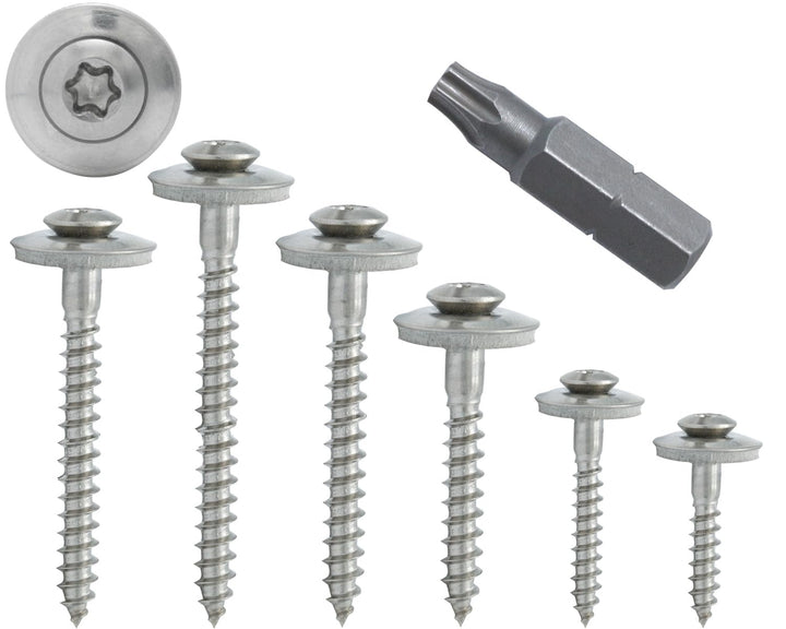 Stahlia Spenglerschrauben mit Dichtscheibe 4,5x20mm Torx Blechschrauben (100 Stück) Edelstahlschraub