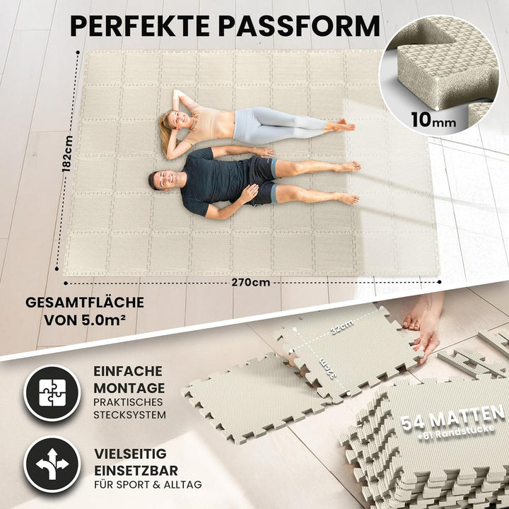 Schutzmatten Bodenschutzmatte Set Sportmatte Gymnastikmatte Puzzlematte: Puzzle Sportgeräte Matte Fi