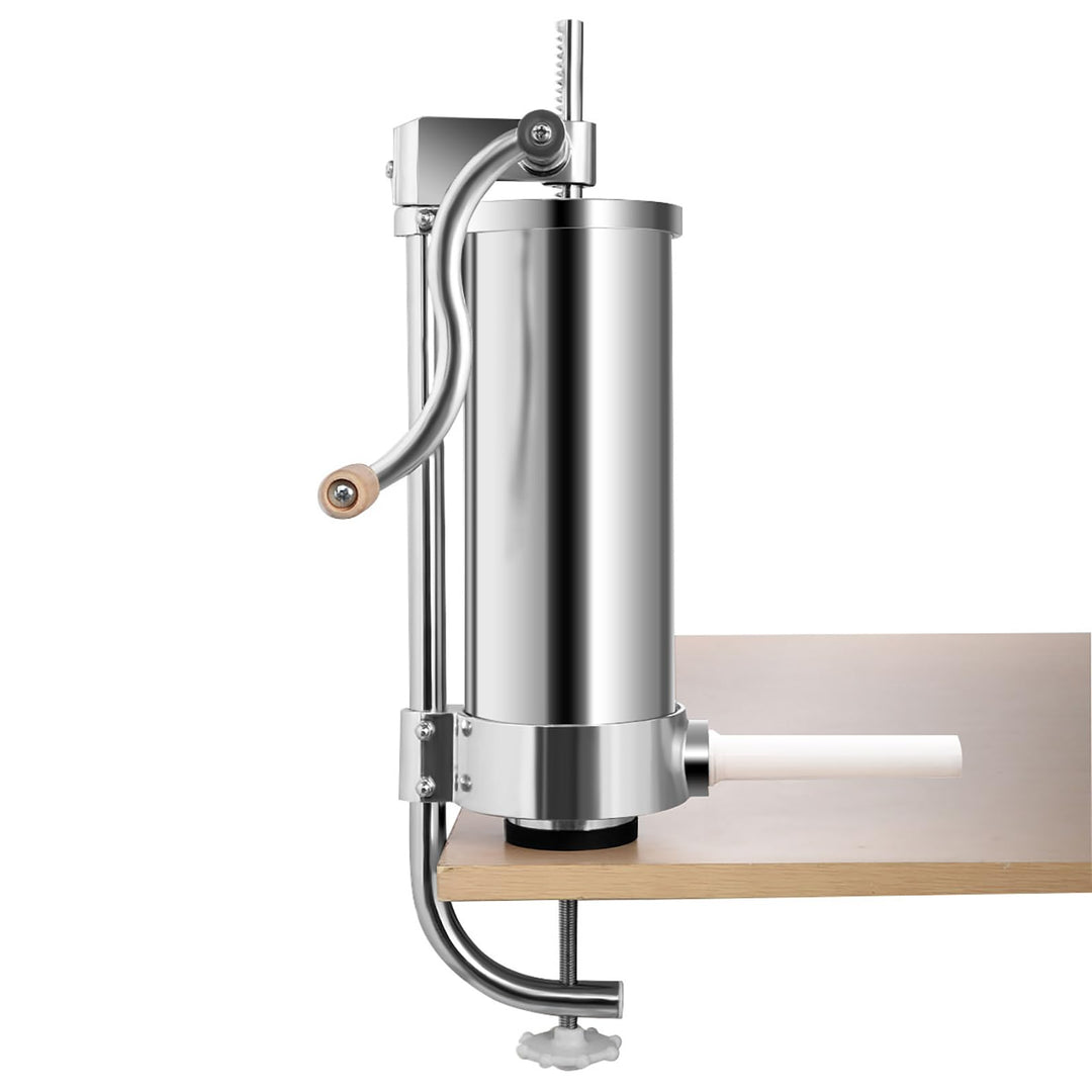 COSTWAY 1,5L / 3L / 3,6L / 6L Wurstfüller manuell, Wurstmaschine aus Edelstahl, Wurstfüllmaschine si