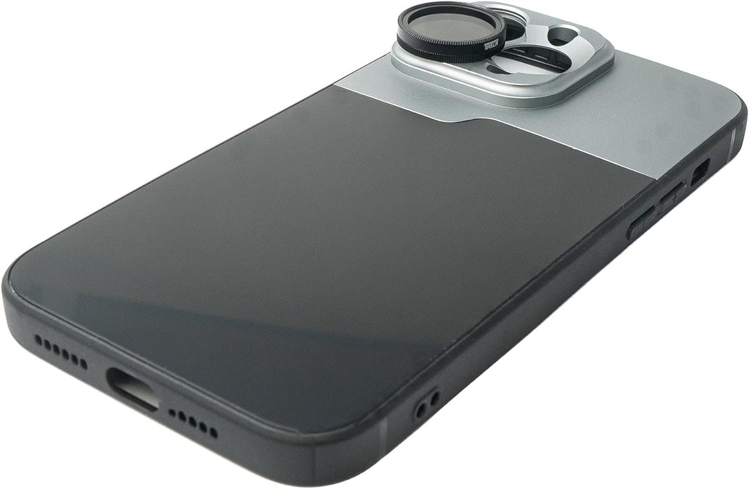SYSTEM-S CPL Filter Circular Polarizer Linse mit Hülle Schwarz für iPhone 13 Pro Max