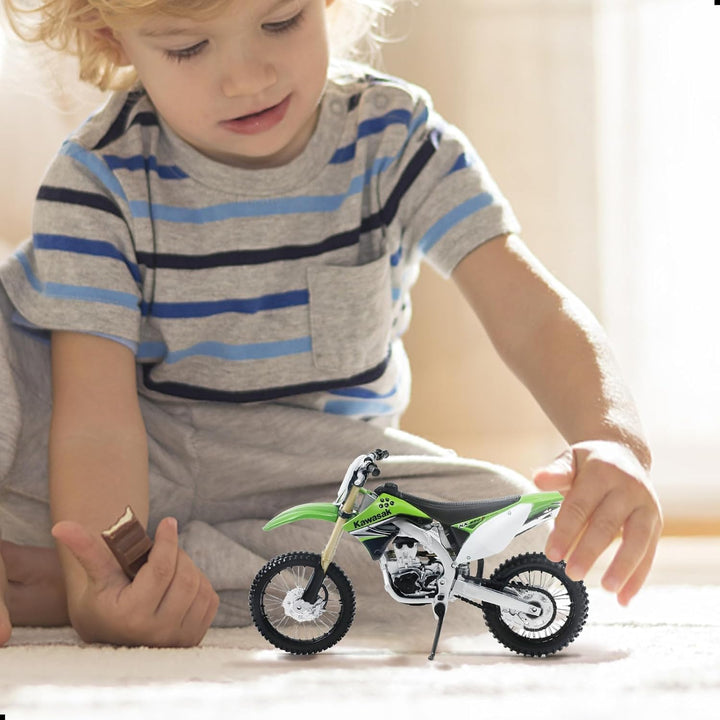 Motocross Spielzeug 1:12 Skala Dirtbike kompatibel für Kawasaki KX450F Motorradmodell Mini Supercros