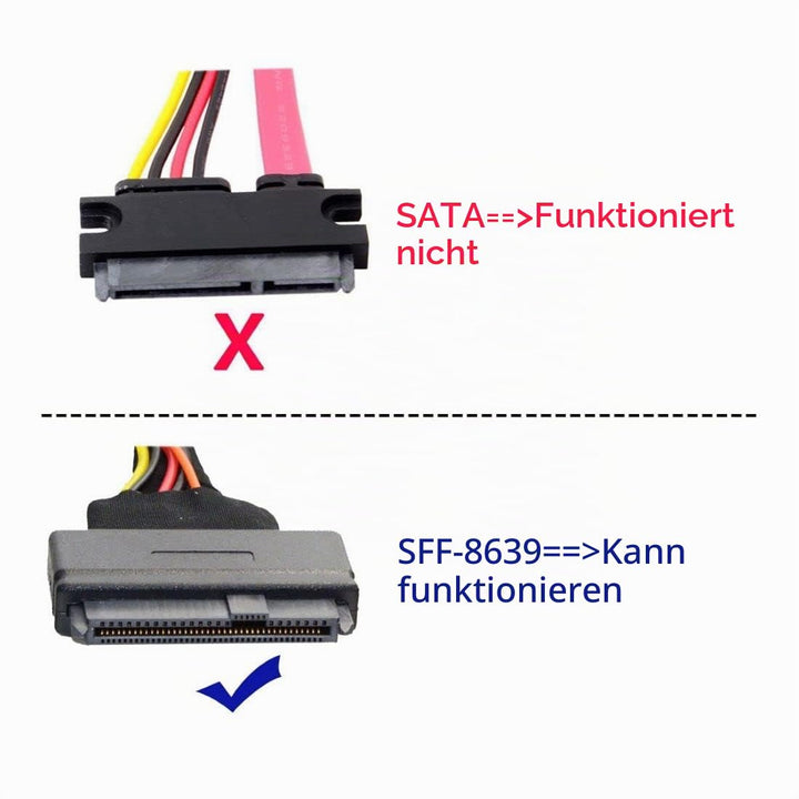 chenyang CY Mini SAS HD SFF-8643 zu U.2 U2 SFF-8639 NVME PCIe SSD-Kabel für Mainboard SSD 750 P3600