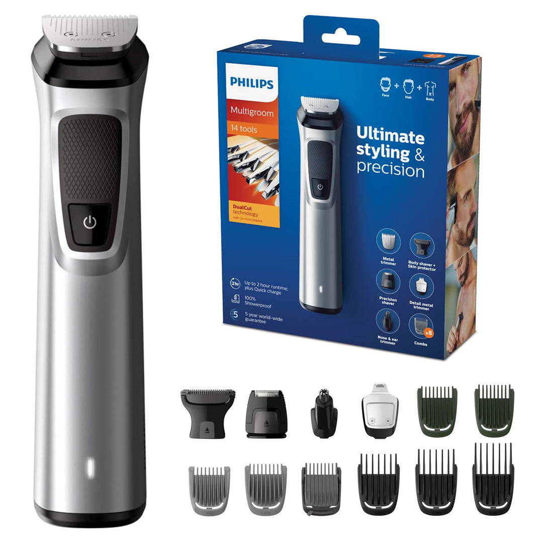 Philips MG7720/18 14-in-1 Barttrimmer und Haarschneider für Herren, optimale Präzision, Dual-Cut-Tec