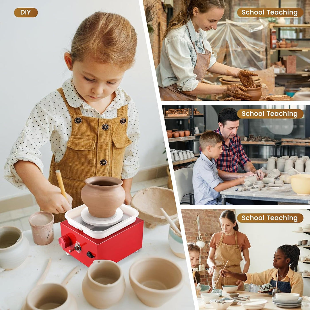 Töpferscheibe, Töpferscheibe Elektrisch mit 2000 U/min Einstellbare Geschwindigkeit, Pottery Wheel m