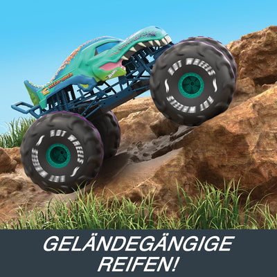 Hot Wheels Monster Trucks Ferngesteuertes Auto, Mega-Wrex im Massstab 1:6, extragrosser Ferngesteuer