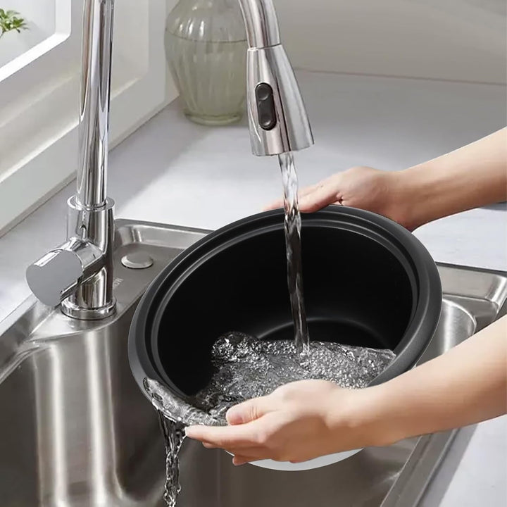 Reiskocher - inkl. Dampfgarfunktion - 2,2 Liter Kapazität, Warmhaltefunktion, mit Innentopf, Deckel,