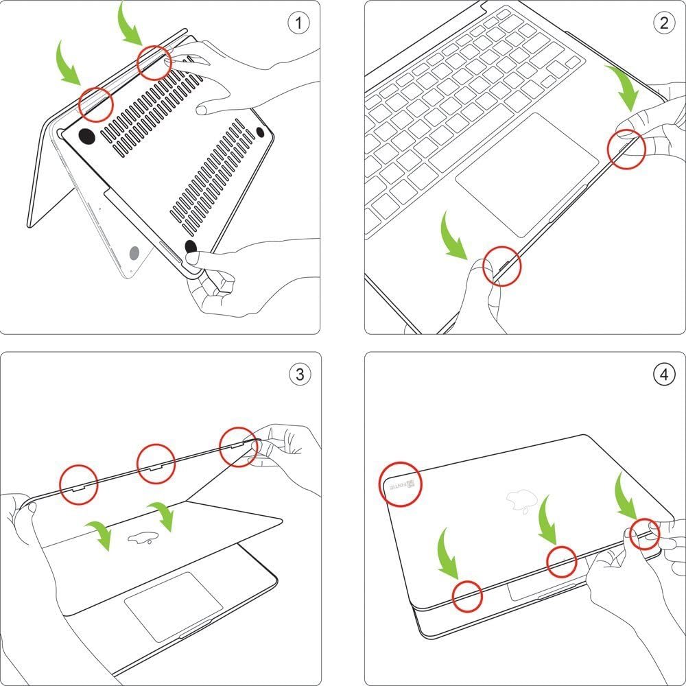 Fintie Hülle Kompatibel mit MacBook Air 13 (2010-2017) A1466/A1369, Ultradünne Plastik Hartschale Sc