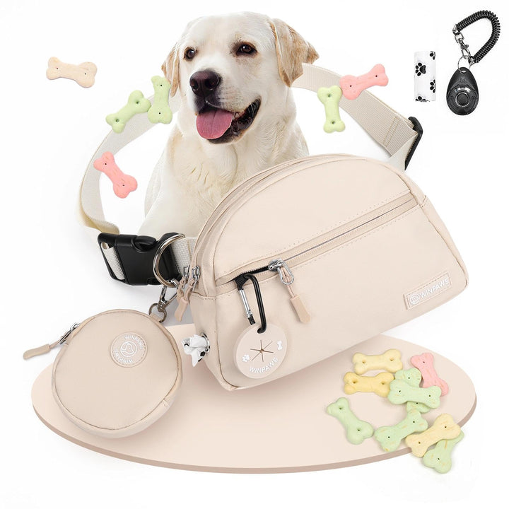 Leckerlitasche für Hunde, Wasserfester Leckerlibeutel und Training-Clicker, Gassi Tasche für Welpen