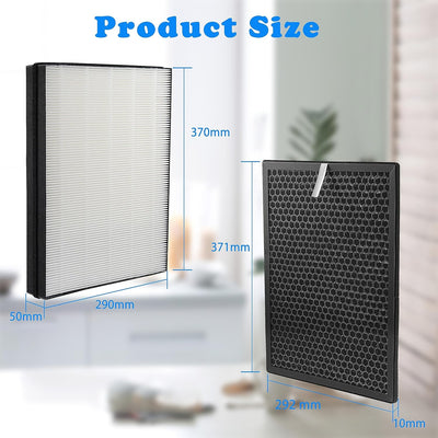 BAMBOOST Ersatzfilter Kit kompatibel mit Philips Luftreiniger AC3256/10 AC3259/10 AC4550/10 Luftrein