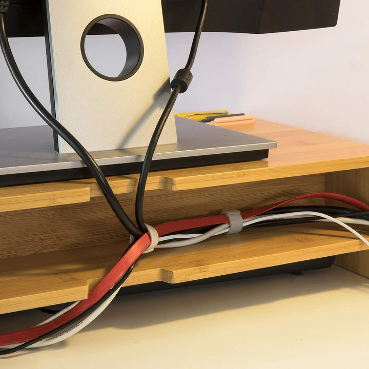 SoBuy BBF03-N Monitorerhöhung Monitorständer Bildschirmständer Schreibtischaufsatz mit Fächern und 3