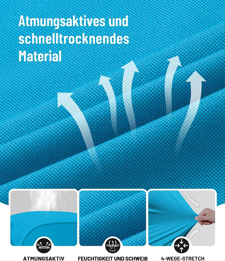 SwissWell Polo Shirts Herren Kurzarm Golf Tennis Atmungsaktives Outdoor Sommer Sports Poloshirt mit