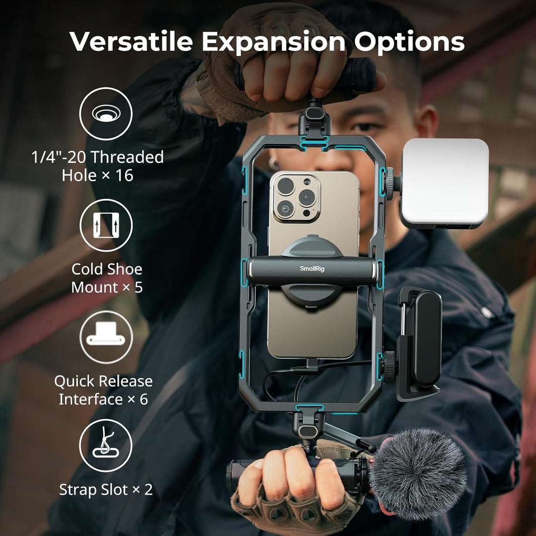 SmallRig All-in-One Universal Quick Release Phone Video Rig Kit Pro, Telefonstabilisator-Rig-Kit mit