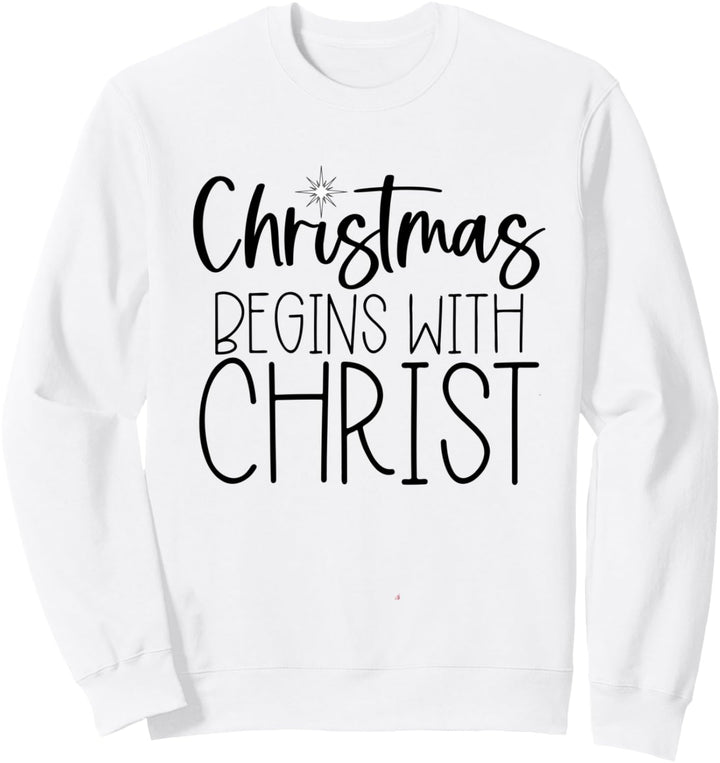 Weihnachten beginnt mit Weihnachten, christliches Weihnachten Sweatshirt